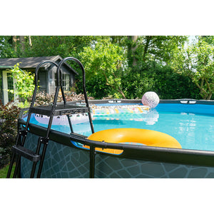 EXIT Stone pool 488x122 with sand filter and ladder - gray