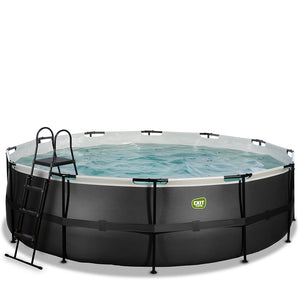 EXIT Black pool 488x122 with sand filter and ladder - black