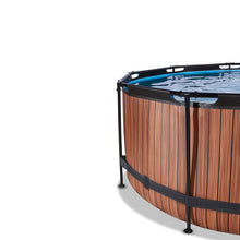 Load image into Gallery viewer, EXIT Wood 360x122 pool with sand filter and ladder - brown
