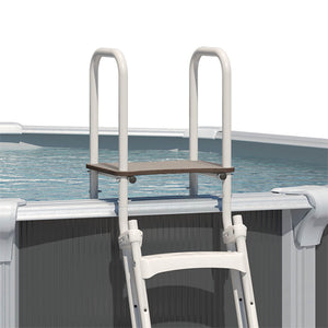 Piscina de acero elevada OSMOSE ANTRACITA 795x490x132 con bomba de filtración