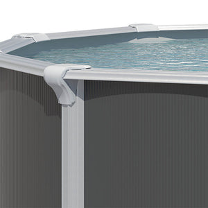 Piscina de acero elevada OSMOSE ANTRACITA 795x490x132 con bomba de filtración
