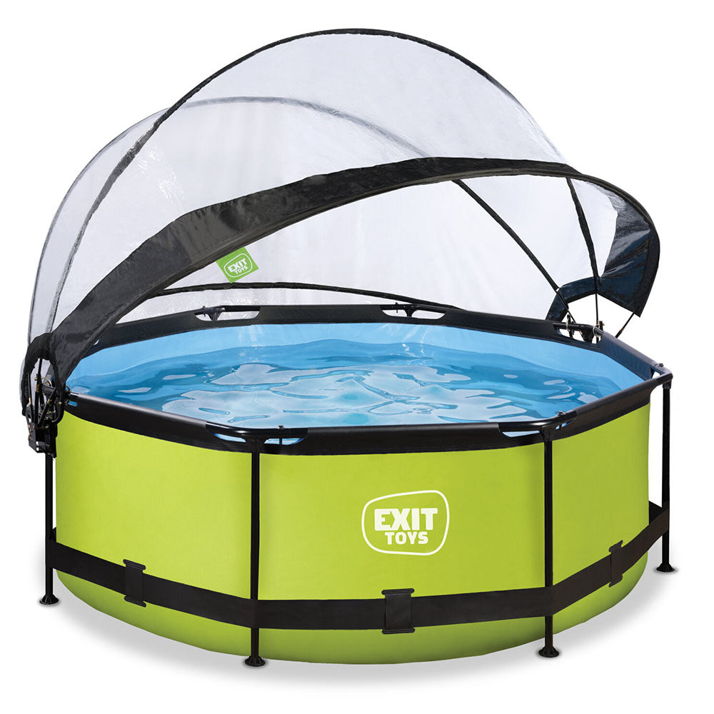 EXIT Lime pool 244x76 with filter pump and dome - green