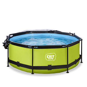 EXIT Lime pool 244x76 with filter pump and dome - green