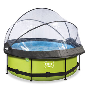 EXIT Lime pool 244x76 with filter pump and dome - green