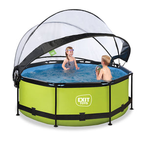 EXIT Lime pool 244x76 with filter pump and dome - green