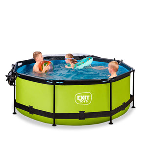 EXIT Lime pool 244x76 with filter pump and dome - green