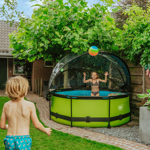 EXIT Lime pool 244x76 with filter pump and dome - green