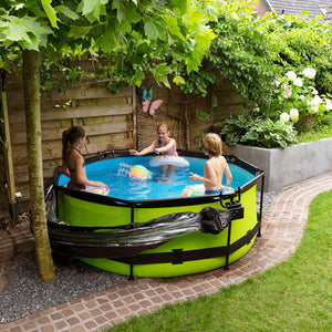 EXIT Lime pool 244x76 with filter pump and dome - green