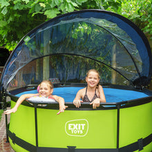 Load image into Gallery viewer, EXIT Lime pool 244x76 with filter pump and dome - green
