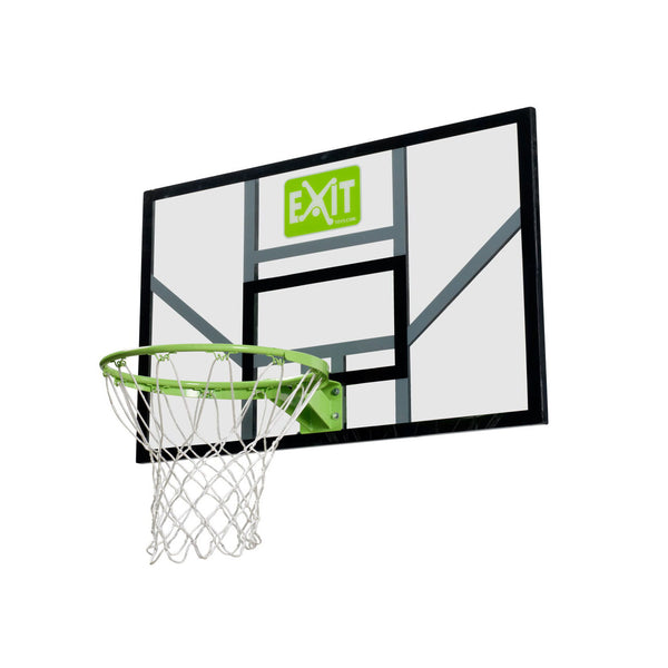 EXIT Galaxy Basketball Backboard with Hoop and Net - Green/Black