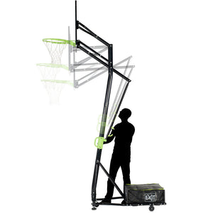 EXIT Galaxy Portable Basketball Backboard with Wheels - Green/Black