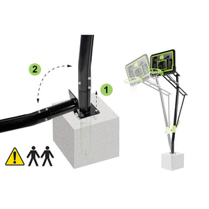 EXIT Galaxy Floor Mounted Basketball Backboard - Black Edition