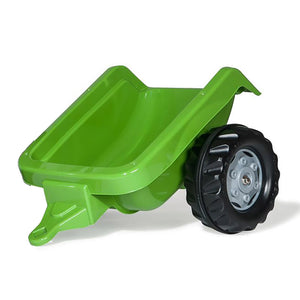 Tractor de pedales Rolly Kid con remolque color verde