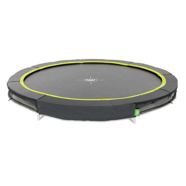 Cama elástica deportiva en suelo EXIT Silhouette ø305cm - Negro