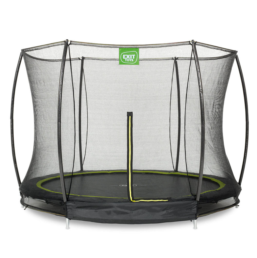 EXIT Silhouette floor trampoline ø305cm with safety net - Black