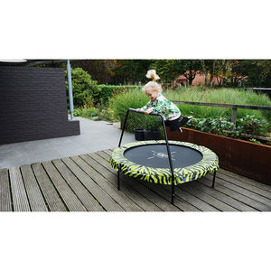 Cama Elástica junior con barra EXIT Tiggy  ø140cm - Negro/Verde