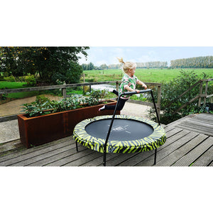 EXIT Tiggy junior trampoline with bar ø140cm - Black/Green