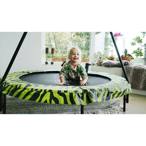 Cama Elástica junior con barra EXIT Tiggy  ø140cm - Negro/Verde