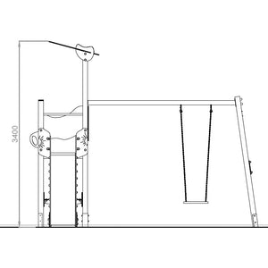 Lima 2 playground with slide and swing for public use