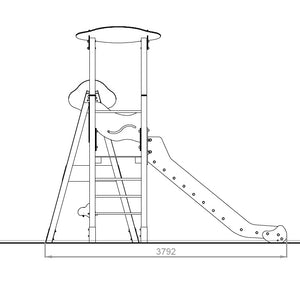 Lima 2 playground with slide and swing for public use