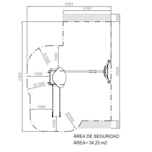 Parc Infantil amb tobogan i gronxador Lima 2 ús públic