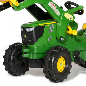 Tractor de pedales John Deere 6210R con pala cargadora