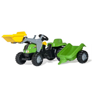 Tractor de pedales Rolly Kid con pala y remolque