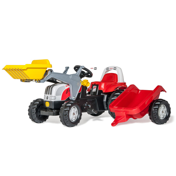 Tractor de pedals Steyr 6165 CVT amb pala carregadora i remolc