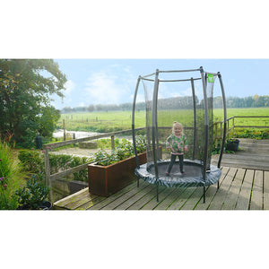 EXIT Tiggy junior trampoline with safety net ø140cm - Black/Gray