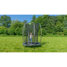 Load image into Gallery viewer, EXIT Tiggy junior trampoline with safety net ø140cm - Black/Grey
