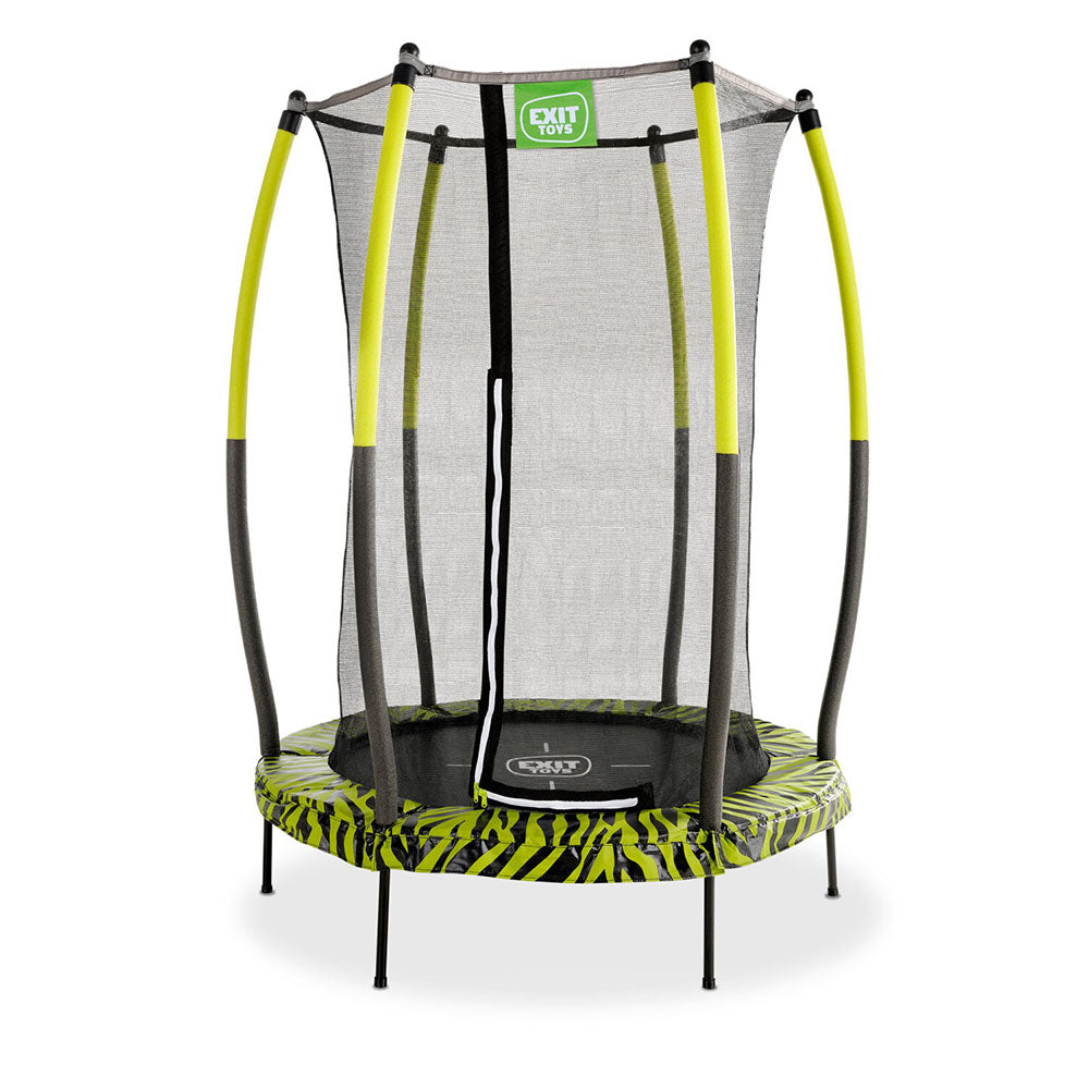 Cama Elástica EXIT Tiggy junior con red de seguridad ø140cm - Negro/Verde