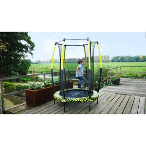 EXIT Tiggy junior trampoline with safety net ø140cm - Black/Green