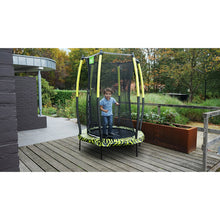 Load image into Gallery viewer, EXIT Tiggy junior trampoline with safety net ø140cm - Black/Green
