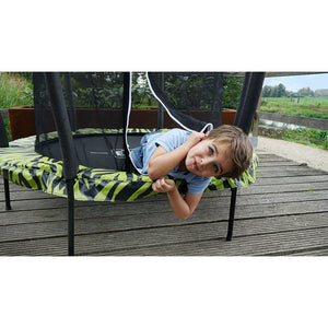 EXIT Tiggy junior trampoline with safety net ø140cm - Black/Green