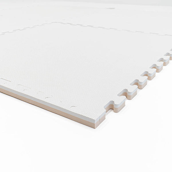 Alfombra Infantil Puzzle de Foam 180x180cm - Blanco Beige