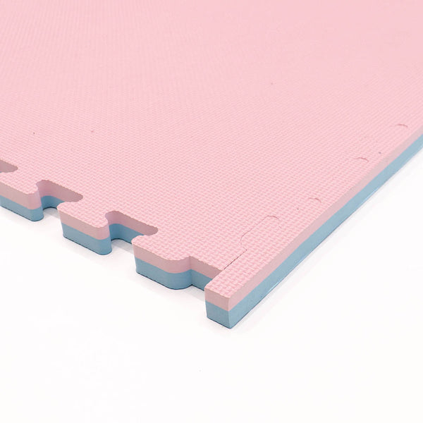 Alfombra Infantil Puzzle de Foam 180x180cm - Rosa Azul