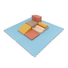 Cargar imagen en el visor de la galería, Alfombra Infantil Puzzle de Foam 180x180cm - Rosa Azul
