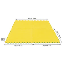 Cargar imagen en el visor de la galería, Alfombra Infantil Puzzle de Foam 180x180cm - Amarillo Verde
