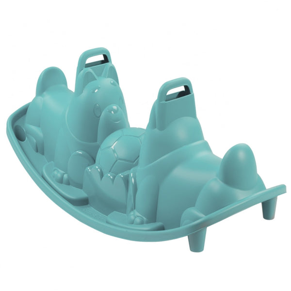 Two-seater rocking see saw Blue Dog