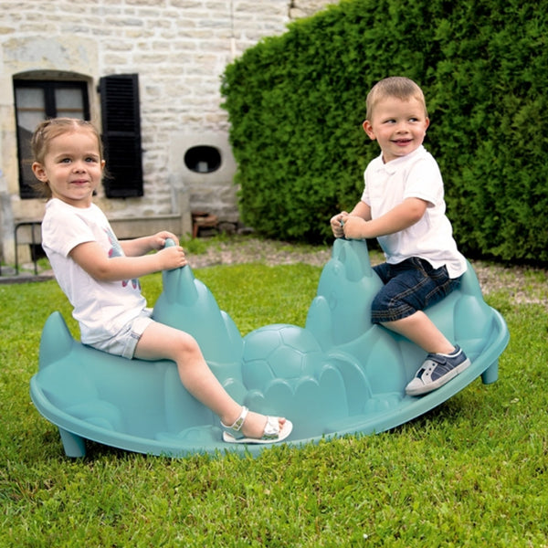 Two-seater rocking see saw Blue Dog