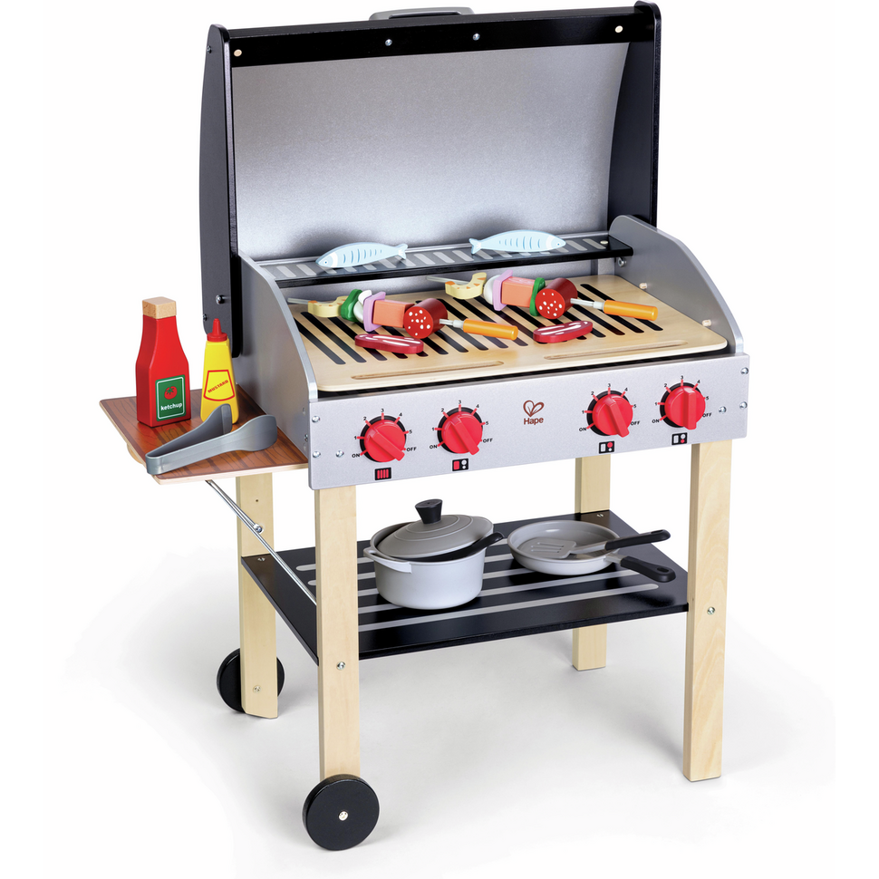 Barbacoa infantil de madera Gourmet Grill Hape con accesorios
