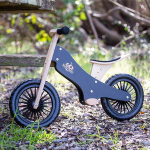 Bicicleta de equilibrio de madera Kinderfeets - Negro