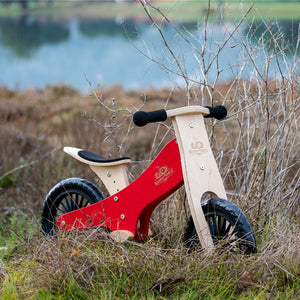 Bicicleta de equilibrio de madera Kinderfeets - Rojo