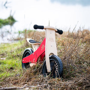 Bicicleta d´equilibri de fusta Kinderfeets - Vermell