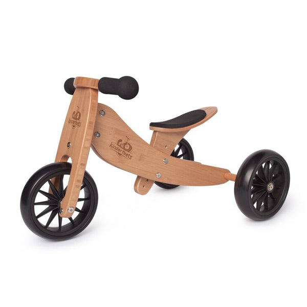 Bicicleta de equilibrio y triciclo de madera 2 en 1 Tiny Tot - Bambú