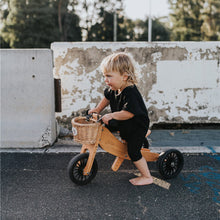 Load image into Gallery viewer, Tiny Tot 2-in-1 Wooden Balance Bike and Tricycle - Bamboo
