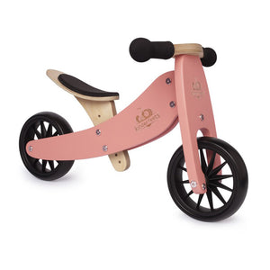 Bicicleta d'equilibri i tricicle de fusta 2 en 1 Tiny Tot - Coral