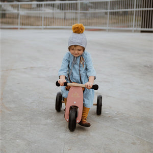 Bicicleta d'equilibri i tricicle de fusta 2 en 1 Tiny Tot - Coral