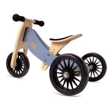 Carregar imatge al visor de la galeria, Bicicleta d&#39;equilibri i tricicle de fusta 2 en 1 Tiny Tot Plus - Blau Pissarra
