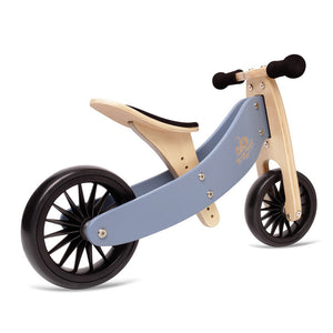 Bicicleta d'equilibri i tricicle de fusta 2 en 1 Tiny Tot Plus - Blau Pissarra